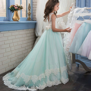 Princess Kids Prom Dress with Butterfly Cape for Girls CH0107