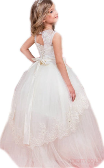 Ball Gown Ivory Kids Girls Party Dress CH0165