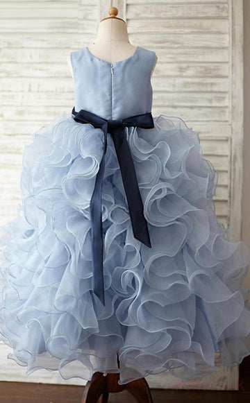 Princess Dark Blue Flower Girl Dress CH0173