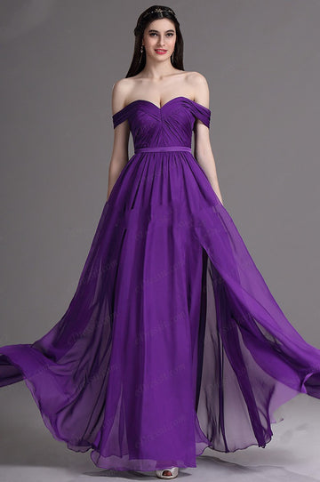 EBD013 Sweetheart Purple Wedding Formal Dress