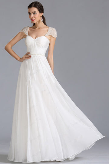 EBD030 Sweetheart White Evening Formal Dress