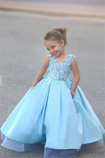 Light Blue Mommy-Daughter Matching Prom Dress FGD473