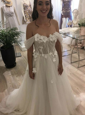 Off The Shoulder Wedding Dress BWD324