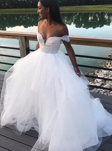 Off The Shoulder Wedding Dress BWD367