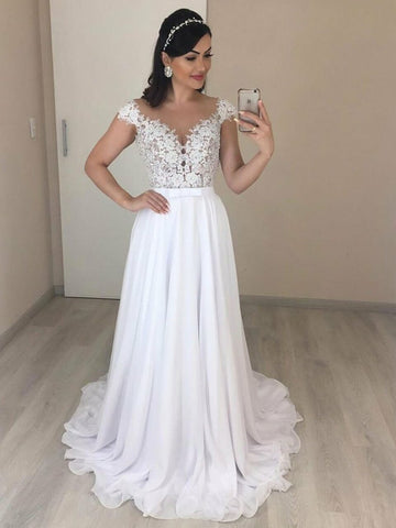 Chiffon Lace Wedding Dress BWD371