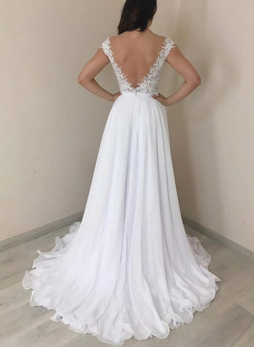 Chiffon Lace Wedding Dress BWD371