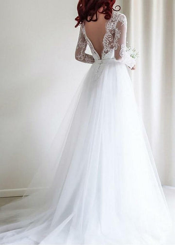 Long Sleeve Wedding Dress BWD380
