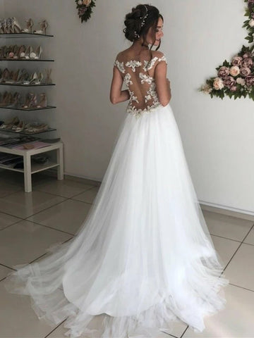 A Line Lace Wedding Dress BWD396