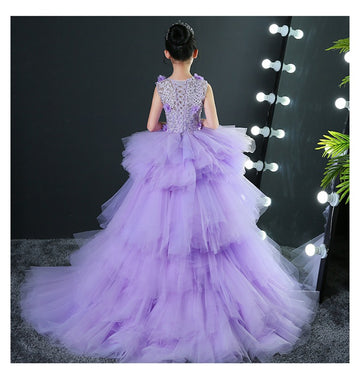 Removable Trailing Flower Girl Dress(BDACH036)