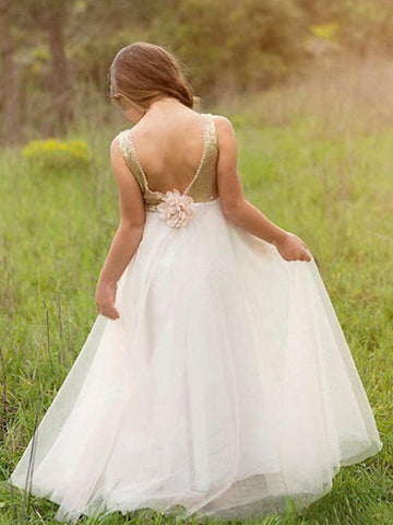 Sequin Tulle Girl Pageant Dress ACH114