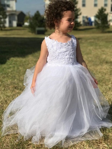 White Toddler Ball Gowns ACH116