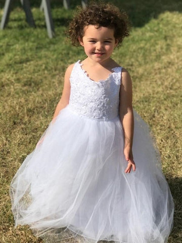 White Toddler Ball Gowns ACH116