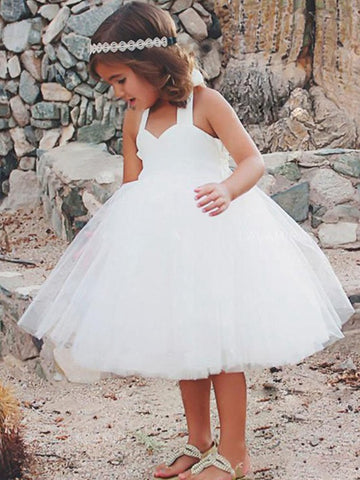 Straps Tulle Flower Girl Dress ACH117