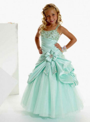 Green Girl Pageant Dress ACH118