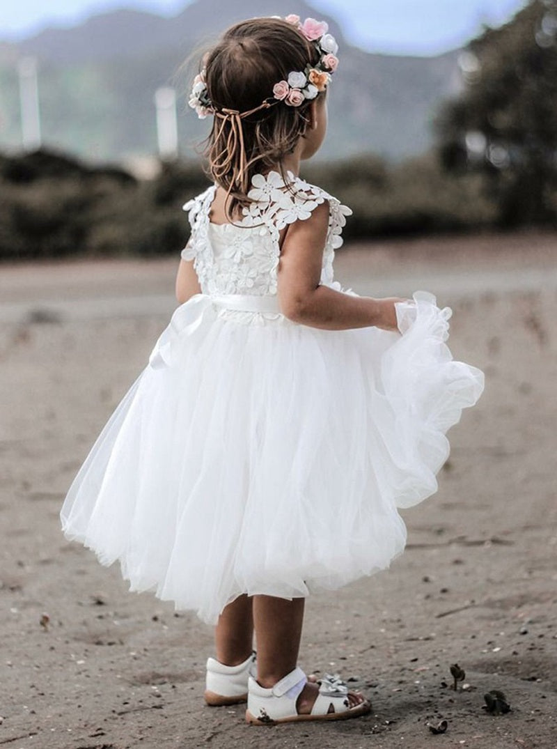 Lace White Toddler Flower Girl Dress ACH142 Lace White Toddler Flower Girl Dress ACH142