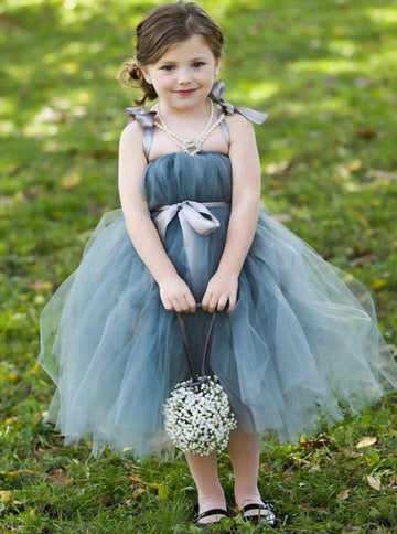 Tulle Straps Toddler Flower Girl Dress with Sash ACH147