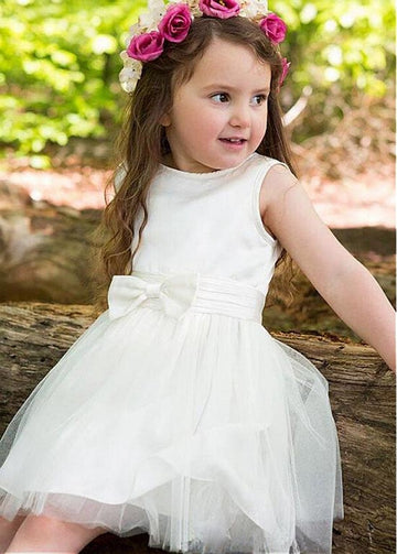 Toddler Baby White Flower Girl Dress ACH174