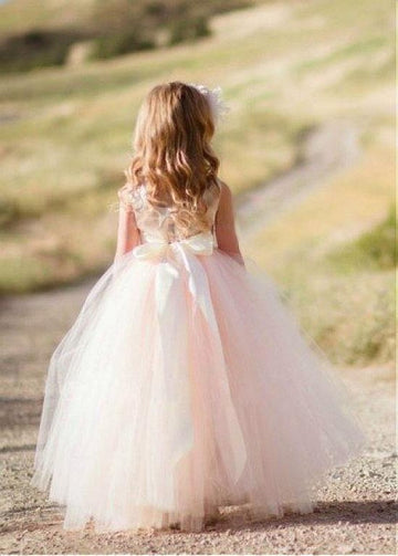 Pink Ball Gown Flower Girl Dress ACH178