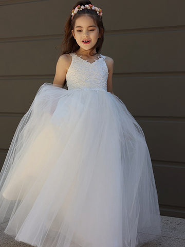 White Princess Kids Communion Dress ACH202