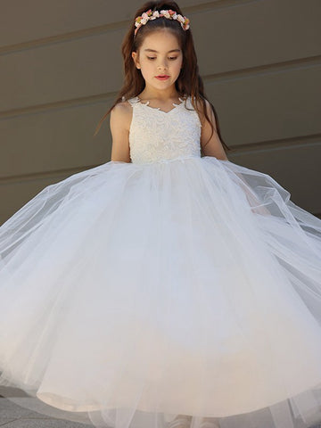 White Princess Kids Communion Dress ACH202