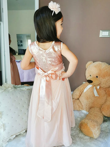 Rose Gold Sequin Toddler Prom Dress ACH221