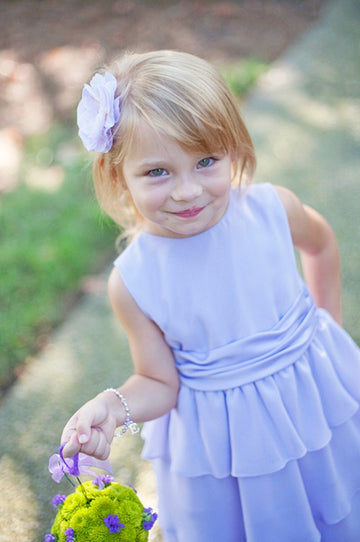 Lavender Chiffon Toddler Flower Girl Dress ACH228