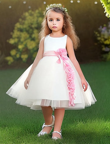 Tulle Tea-length Toddler Flower Girl Dress BCH071