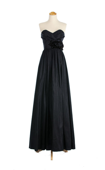 Taffeta A Line/Princess Sweetheart Black Bridesmaid Dress(BSD009)