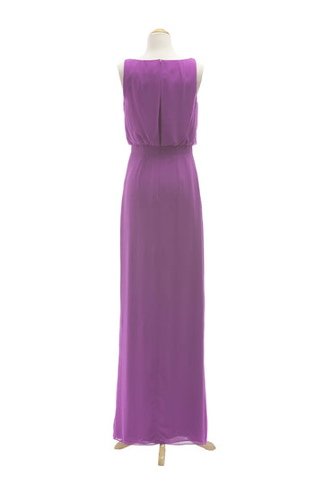 Chiffon A Line Cowl Floor Length Bridesmaid Dress(BSD031)