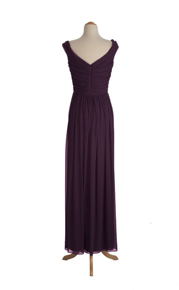 A Line Cowl Floor Length Bridesmaid Dress(BSD033)