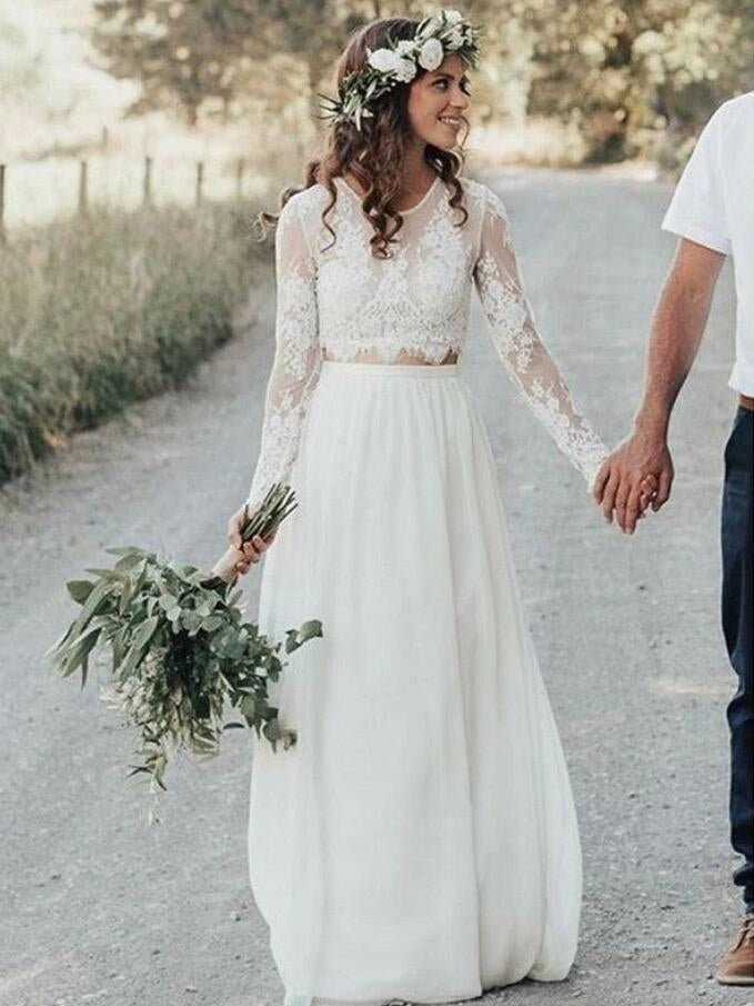 Maxi Dress White Lace Piece Sweet Stunner White Lace Two-Piece