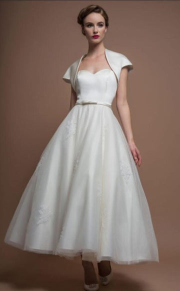 Rockabilly Sweetheart Wedding Dress with Jacket BWD294