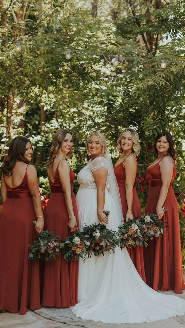 CBD024 Terracotta Copper Chiffon Bridesmaid Dress CBD024 Terracotta Copper Chiffon Bridesmaid Dress