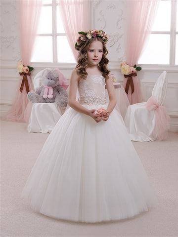 Straps Tulle Toddler Flower Girl Dress CHK144