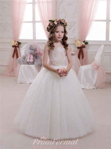 Straps Tulle Toddler Flower Girl Dress CHK144