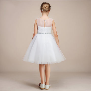 Short White Sweetheart Flower Girl Dress BDCHK170