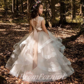 Lace Tulle Girls First Communion Dress FGD513