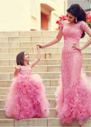 Lovely Pinky Kids Girls Flower Girl Dress BDCH0152