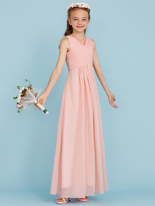 Simple Chiffon Junior Bridesmaid Dress Flower Girl BDJFGD005 Simple Chiffon Junior Bridesmaid Dress Flower Girl BDJFGD005