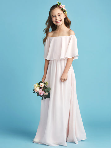 Long Chiffon Junior Bridesmaid Dress Flower Girl BDJFGD007