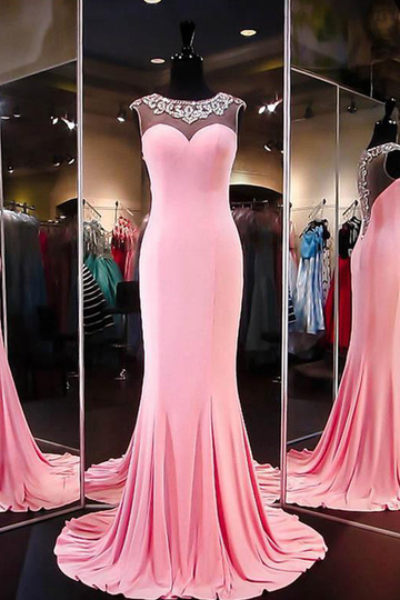 Pink Mermaid Evening Formal Dress JTA2971