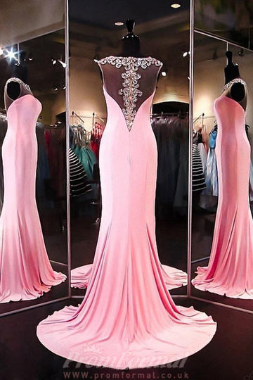 Pink Mermaid Evening Formal Dress JTA2971