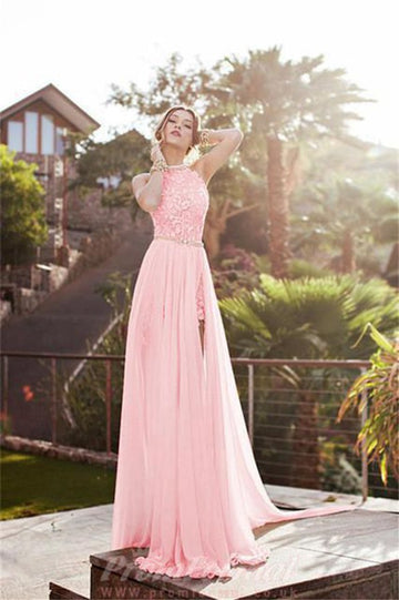 High Neck Chiffon Evening Formal Dress JTA4111