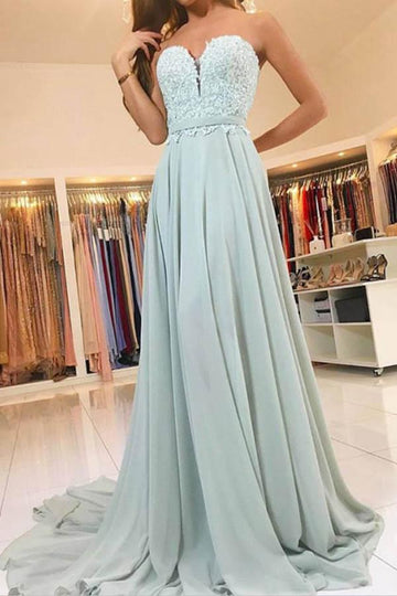 Sweetheart Lace Chiffon Prom Dress JTA4301
