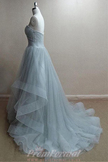 Light Blue Tulle Sweetheart A Line Prom Dress JTA5091