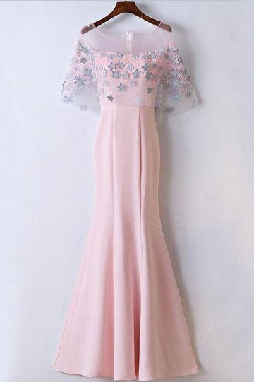 Mermaid Pink Evening Party Dress JTA5171