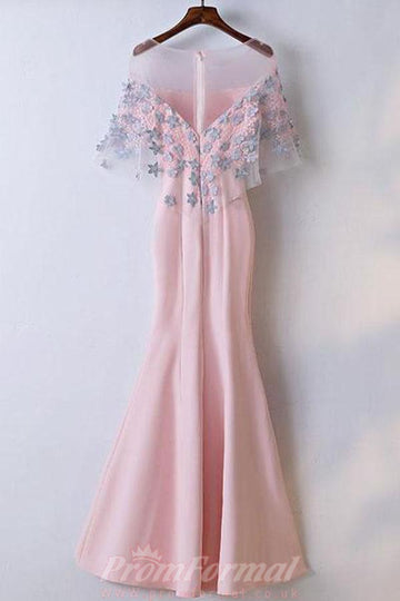 Mermaid Pink Evening Party Dress JTA5171