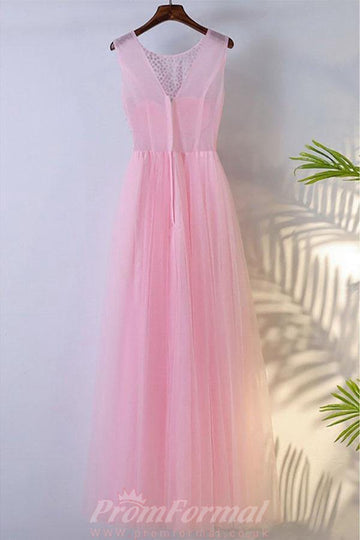 A Line Cute Pink Prom Dress With Bling Sequins JTA6291