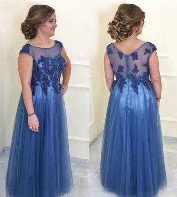 MMBD005 Beading Tulle Lace Plus Size Mother Of The Bride Dress