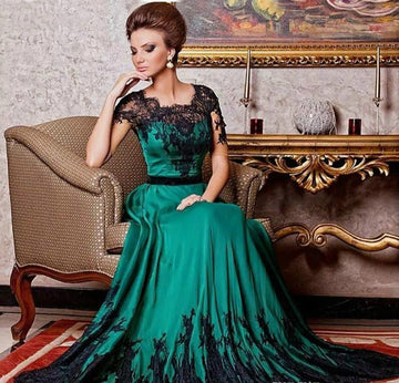 MMBD009 Short Sleevee Lace Mother Of The Bride Dress